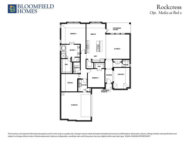 Rockcress Floor Plan with Optional Media