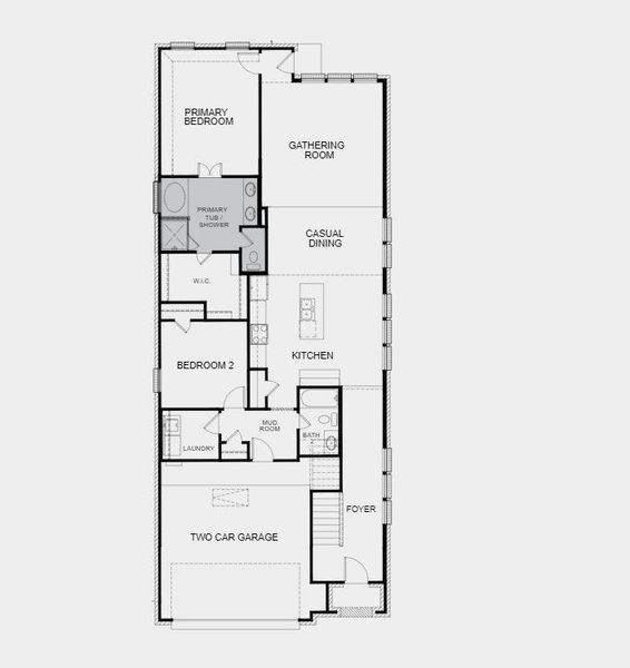 Structural options include: separate tub and shower in primary bathroom, shower at bath 2, and additional sink at bath