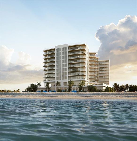 Exterior - All artist’s renderings are proposed concepts shown only for marketing purposes and are based upon current development plans, which are subject to change by the developer, WSR-Lido Beach, LLC, which reserves the right to make changes at its sole discretion, without prior notice or approval of the purchaser.