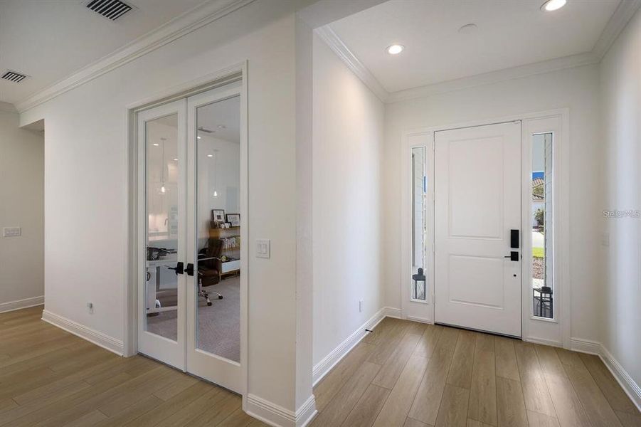 office, french doors off of the great room and front entrance