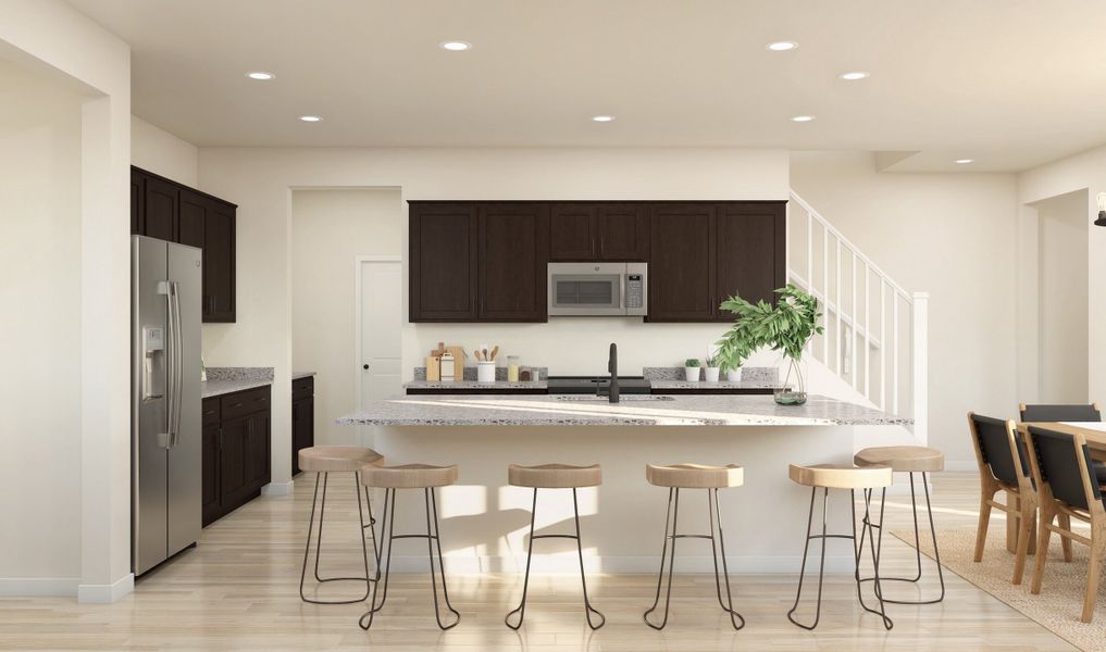 Kitchen with ample cabinet space