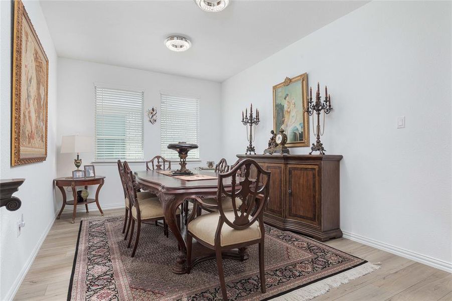 Dining area with light which can be used a second living