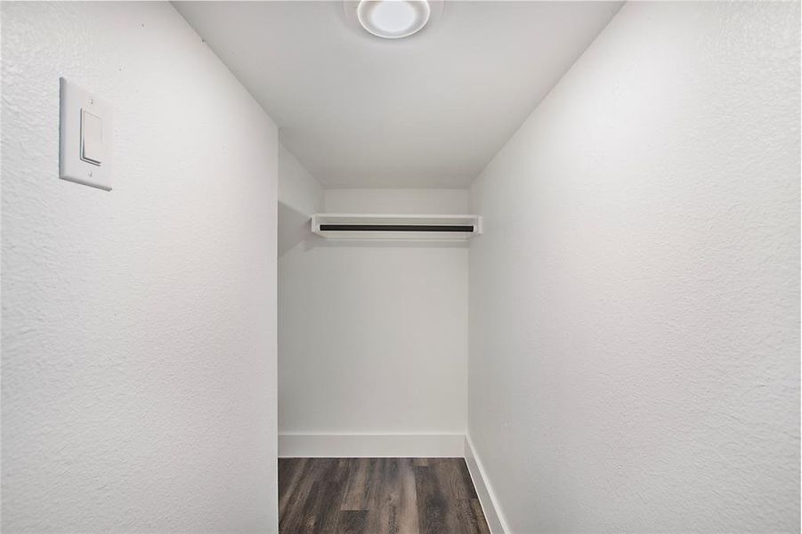 Walk in closet featuring hardwood / wood-style flooring