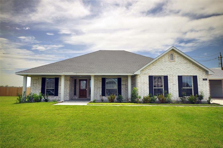 Popular  front porch plan on this home.