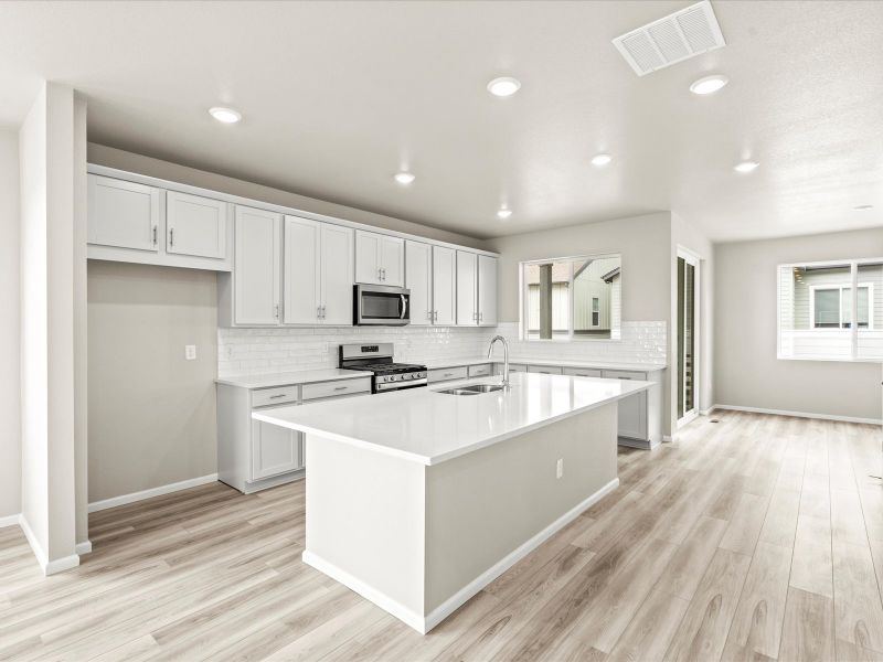 The Crestone floorplan, images taken at Baseline.