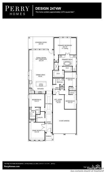 New construction Single-Family house 149 Red Oak, Castroville, TX 78009 Design 2474W- photo