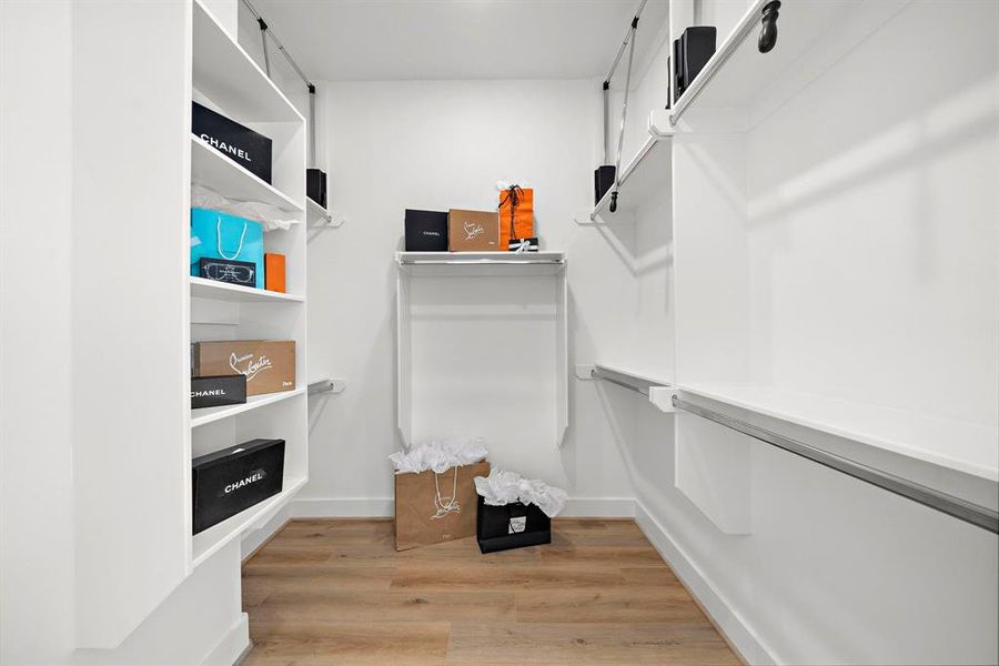 The master bedroom closet is just the perfect size.