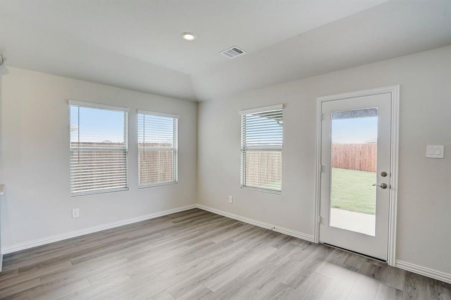 Living/Dining area with lots of natural light