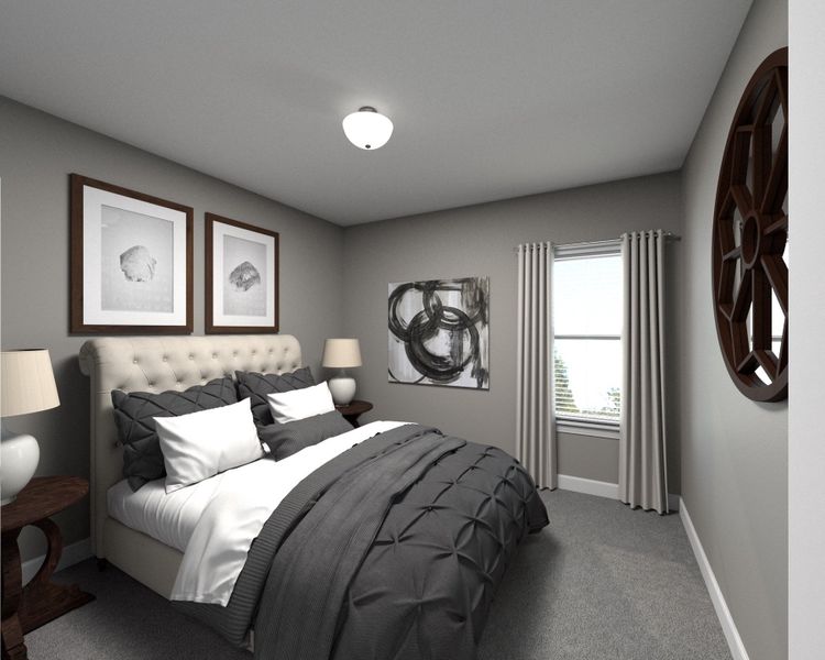 Secondary bedrooms can offer guests a space to rest their heads.