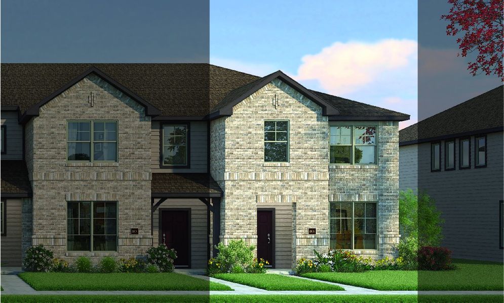 Houston with Elevation 5B Brick Exterior 2023 Townhomes