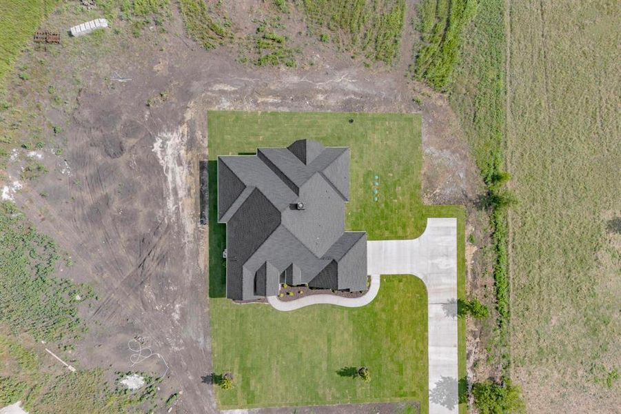 Birds eye view of property