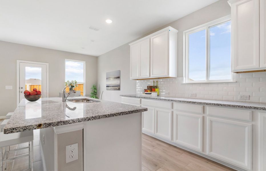 Abundant cabinet space in kitchen