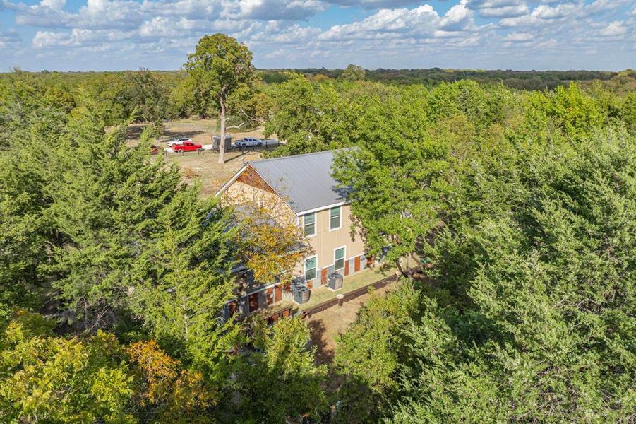 Birds eye view of property