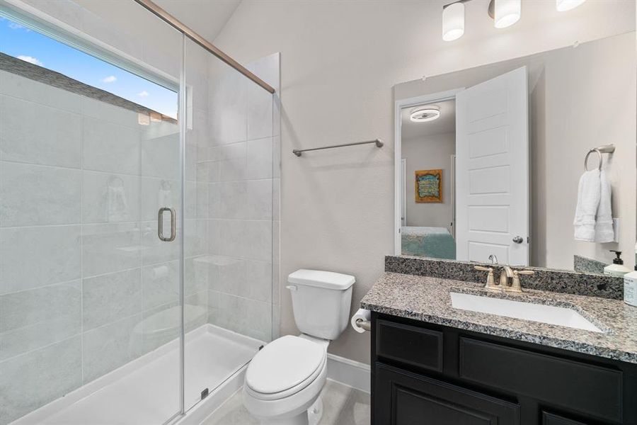 Standing Shower in bathroom of 2nd bedroom