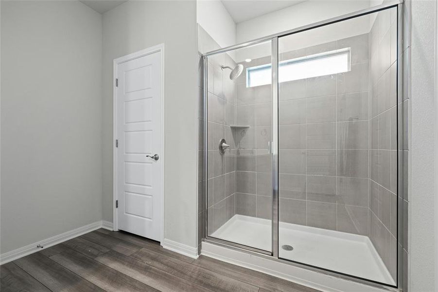 Plenty of Room in This Oversized Walk-in Shower.