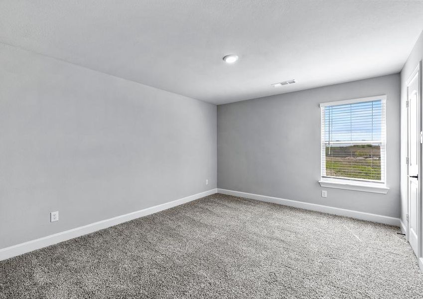 The second bedroom comes equipped with a walk-in closet, which makes it perfect for a child's room or as a guest room.