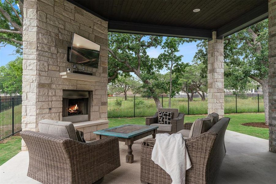 And when it's time to unwind outdoors, the backyard offers the ultimate gathering space