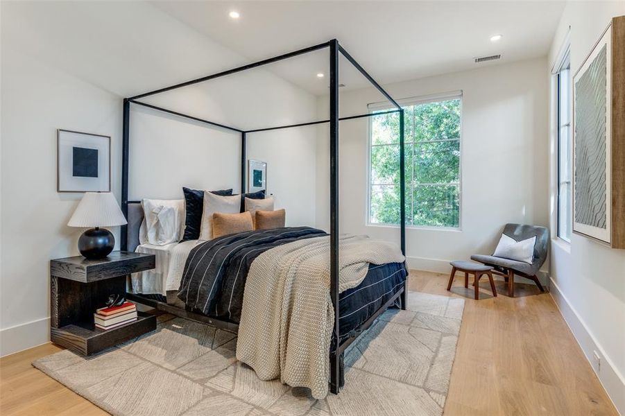 Bedroom featuring light hardwood / wood-style floors