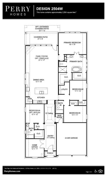Floor Plan for 2504W