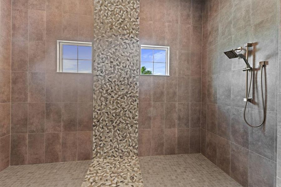 Enormous primary bathroom shower