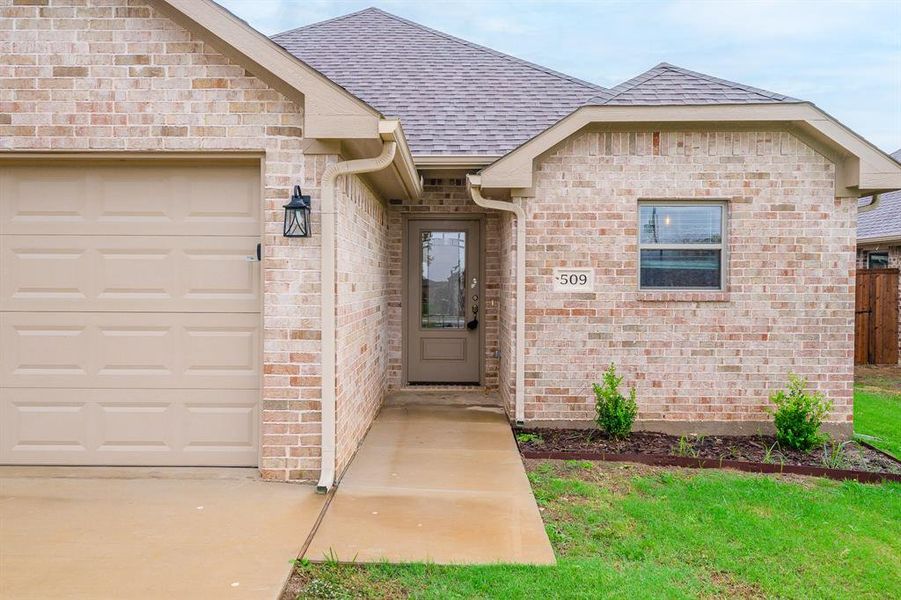 Covered front porch  - all brick ranch