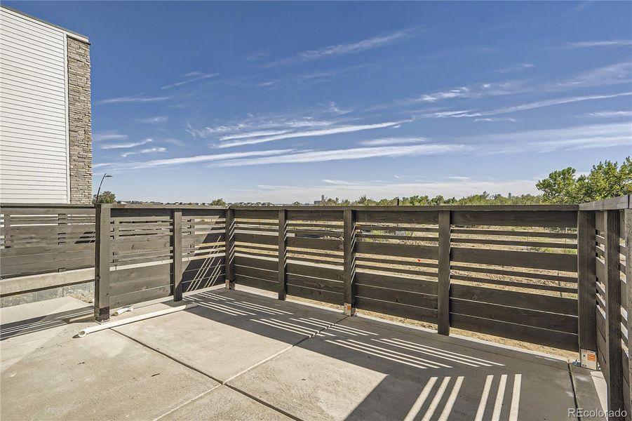 Large private front patio