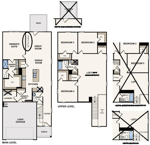 The Graham Floor Plan including a fireplace1