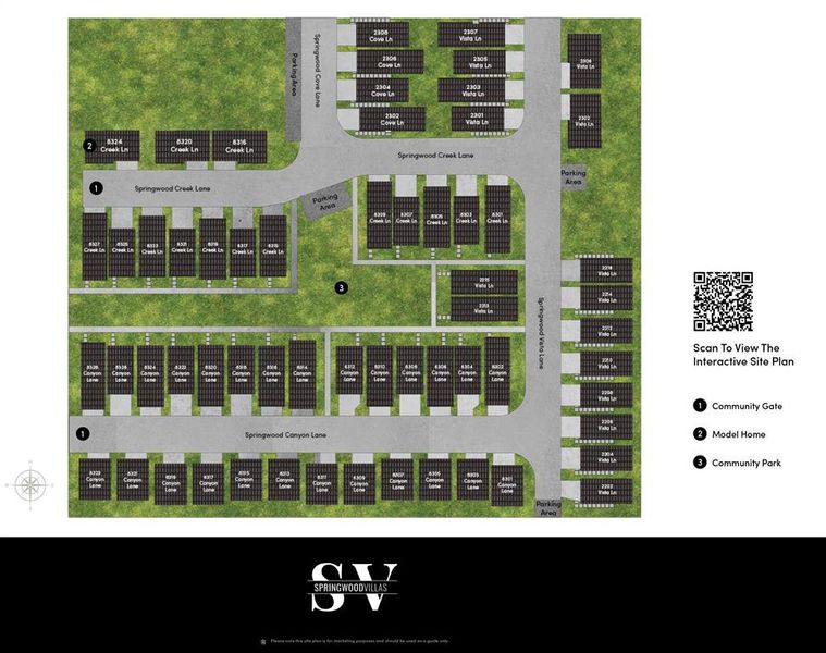 Springwood Villas - Site plan.61-home gated community in Spring Branch