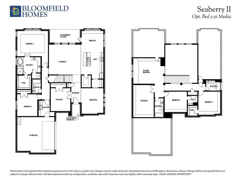 Seaberry II Opt Bed 5 at Media Floor Plan