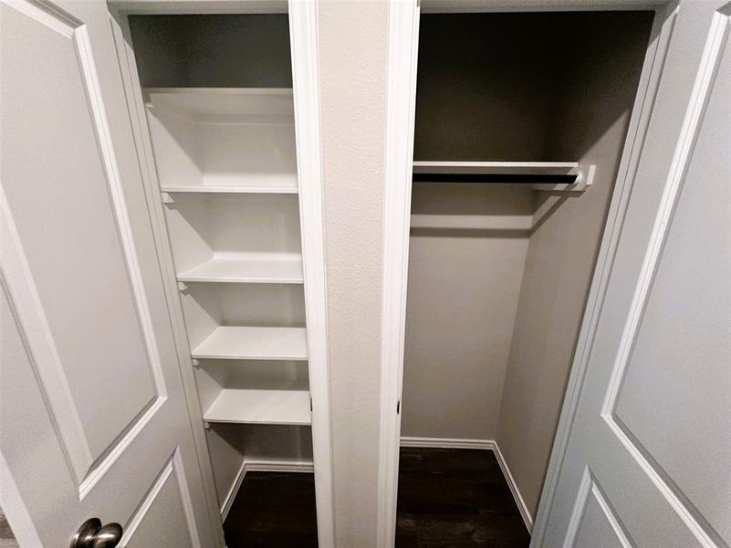 Storage closets in the utility room