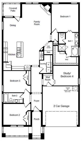 D.R. Horton's Avery floorplan - All Home and community information, including pricing, included features, terms, availability and amenities, are subject to change at any time without notice or obligation. All Drawings, pictures, photographs, video, square footages, floor plans, elevations, features, colors and sizes are approximate for illustration purposes only and will vary from the homes as built.