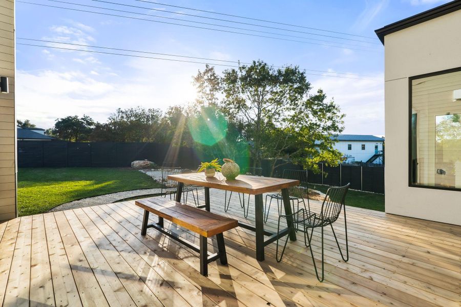 Deck from living room - metal railing to be installed