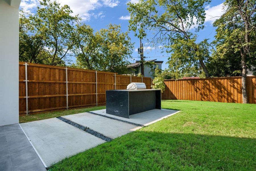 View of yard featuring a patio area