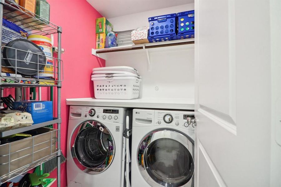 Laundry area featuring washer and dryer