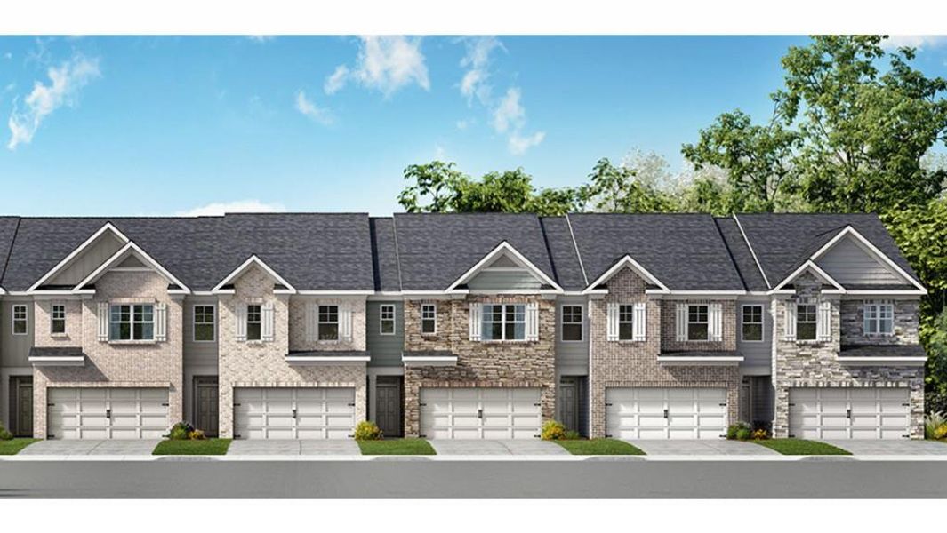New construction Townhouse house 2212 Blue Monarch Drive, Buford, GA 30519 STRATFORD 24' TOWNHOME- photo