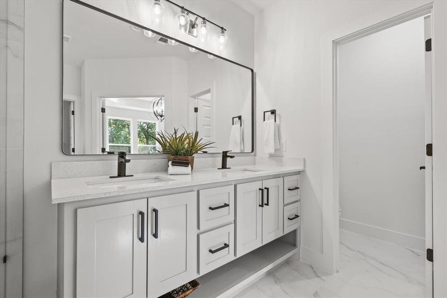 Bathroom featuring vanity