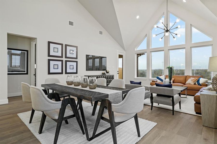 Casual Dining looking into the family room.