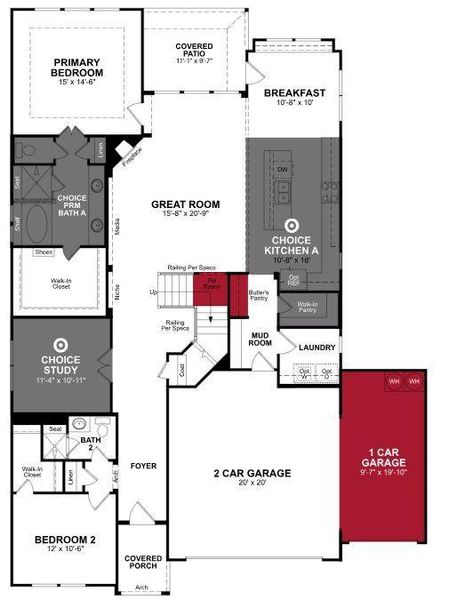 Beazer Homes Enclave at Legacy Hills Summerfield Floorplan.