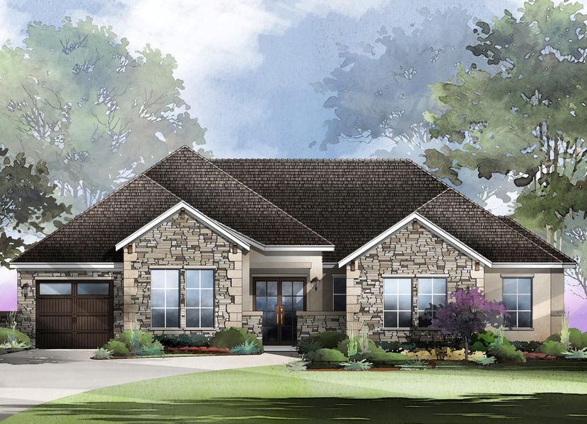 New construction Single-Family house Riviera, 216 Bold Sundown, Liberty Hill, TX 78642 - photo