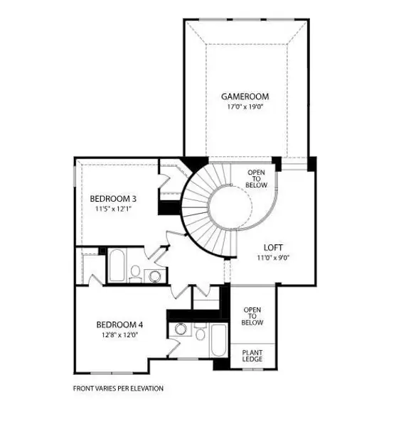 Ravenna Second Level Floor Plan