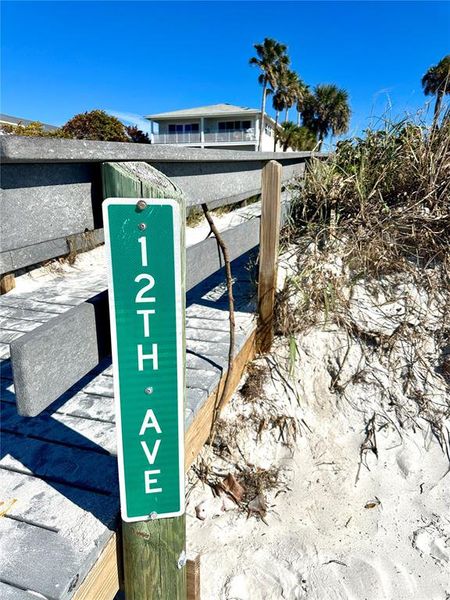 Beach access 2 blocks from this property off of 12th Avenue.