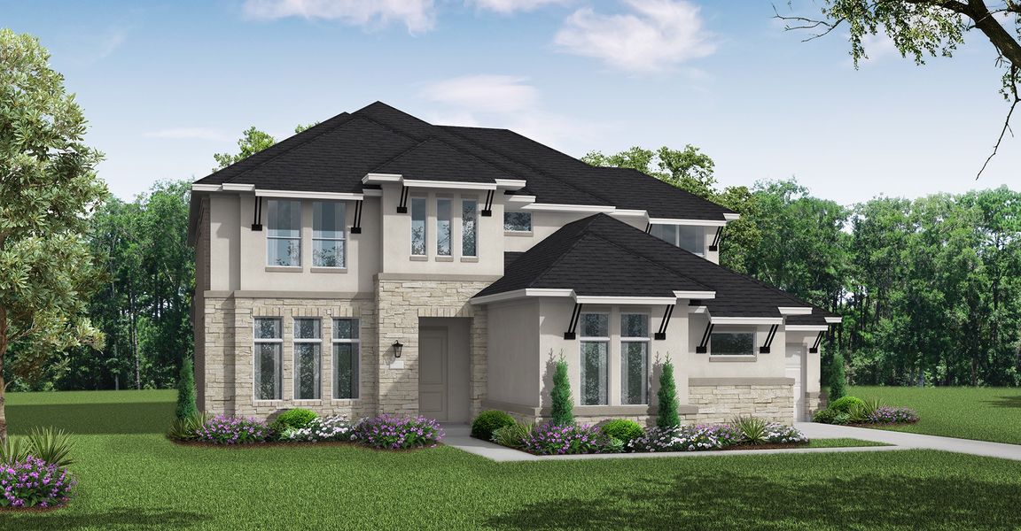 New construction Single-Family house 439 Wolf Ridge Rd, Georgetown, TX 78628 Huxley (3849-CL-60)- photo