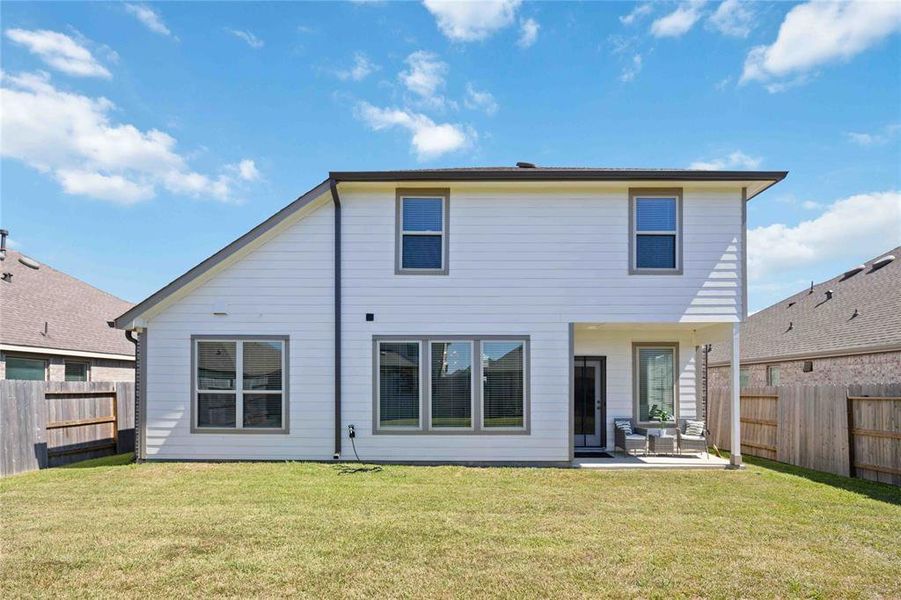 Exterior rear elevation of home