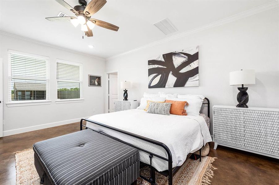 Primary Bedroom with lots of natural light.