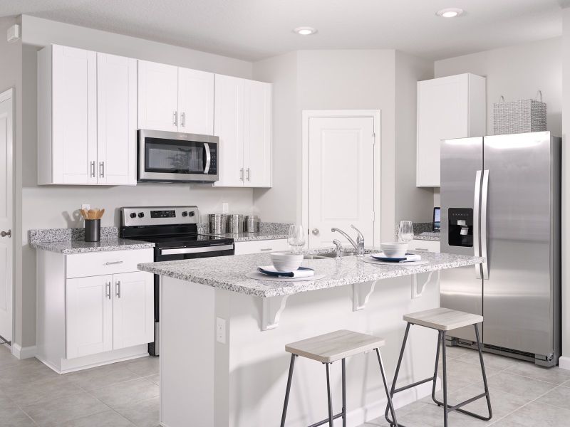 Kitchen modeled at Trillium.