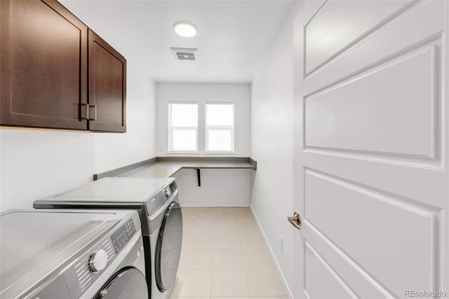 2nd Floor Laundry Room with Working Space