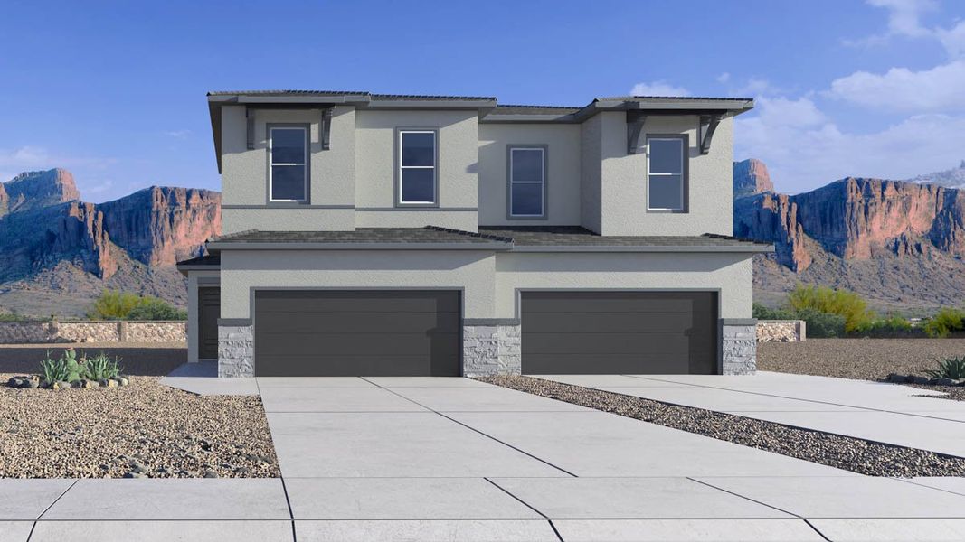 New construction Duplex house Coronado, 5942 East Cat Balue Drive, Phoenix, AZ 85054 - photo