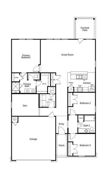 This floor plan features 3 bedrooms, 2 full baths, and over 1,600 square feet of living space