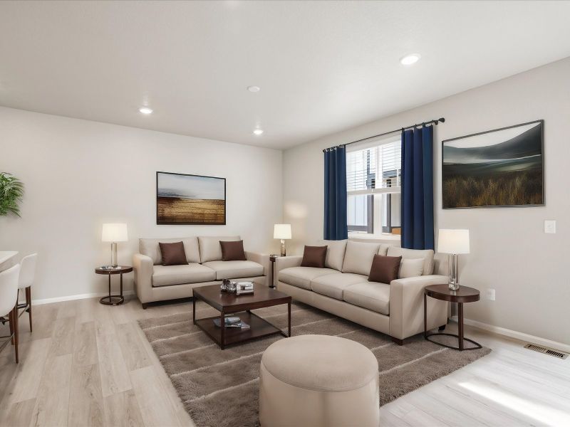 The Vail floorplan interior image taken at a Meritage Homes community in Northern Colorado.