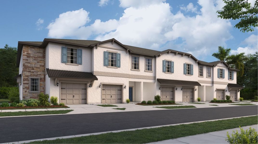 New construction Townhouse house St. Kitts II, 17516 Nectar Flume Drive, Land O' Lakes, FL 34638 - photo